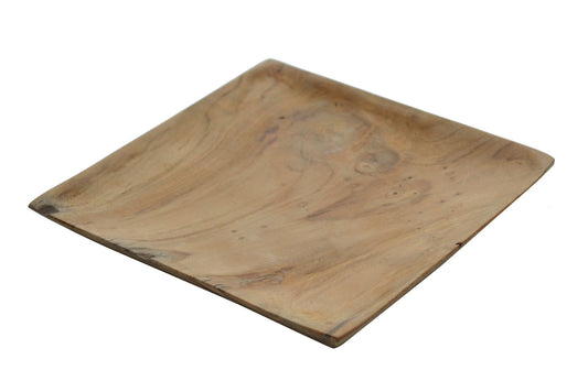 Tess square plate - teak - Max & Luuk